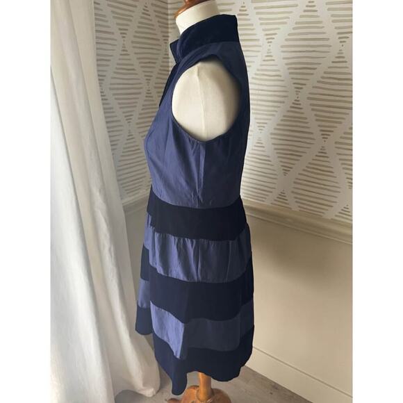 STS Sail to Sable Women’s Small Flirty Navy Silk Party Dress - Picture 3 of 7